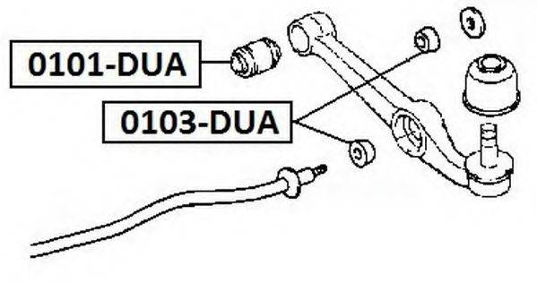 Ремкомплект, опора стійки амортизатора ASVA 0103-DUA