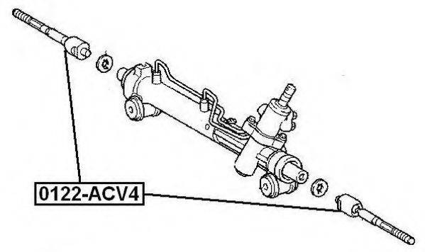 Осьовий шарнір, рульова тяга ASVA 0122-ACV4