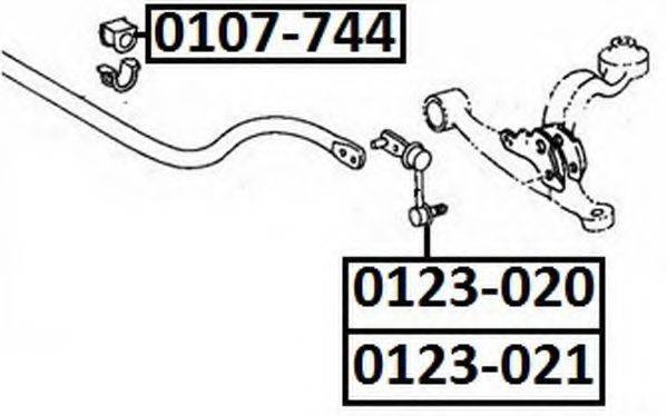 Тяга/стійка, стабілізатор ASVA 0123-021