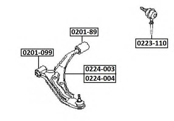 Тяга/стійка, стабілізатор ASVA 0223-110