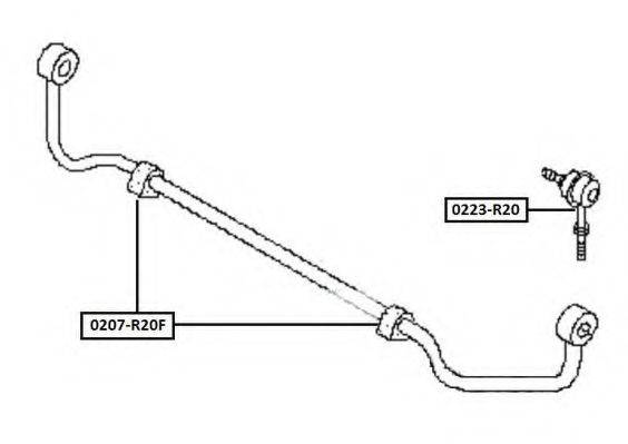 Тяга/стійка, стабілізатор ASVA 0223-R20