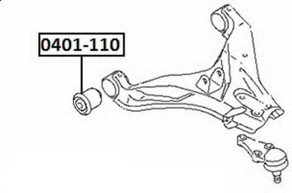 Підвіска, важіль незалежної підвіски колеса ASVA 0401-110