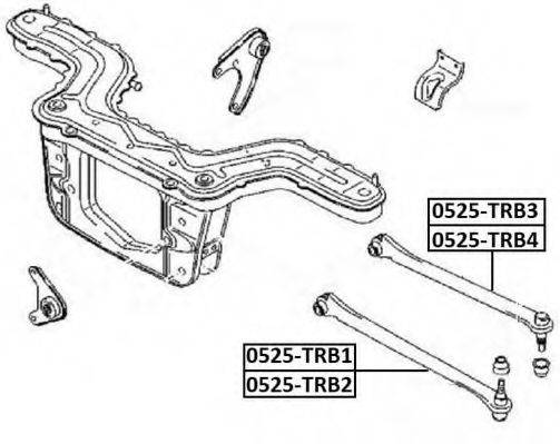 Важіль незалежної підвіски колеса, підвіска колеса ASVA 0525-TRB4