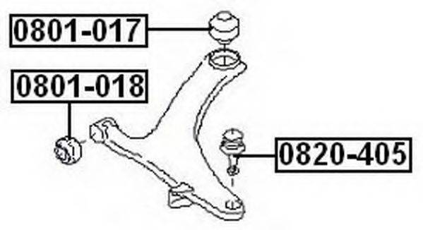 Підвіска, важіль незалежної підвіски колеса ASVA 0801-017