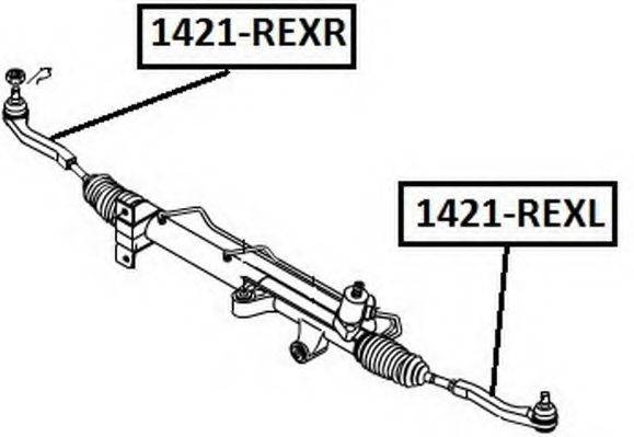Наконечник поперечной рулевой тяги ASVA 1421-REXL