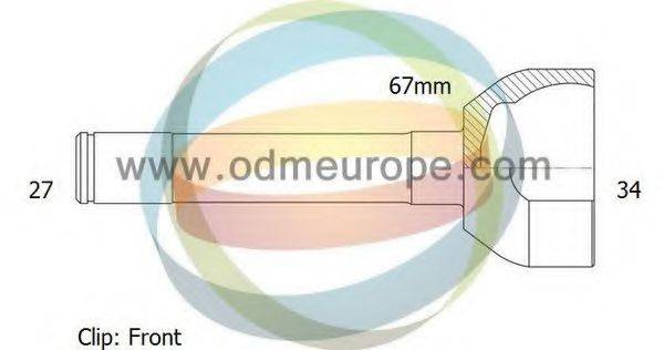 ODM-MULTIPARTS 12050452 Шарнірний комплект, приводний вал