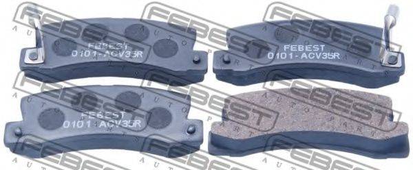 Комплект гальмівних колодок, дискове гальмо FEBEST 0101-ACV35R