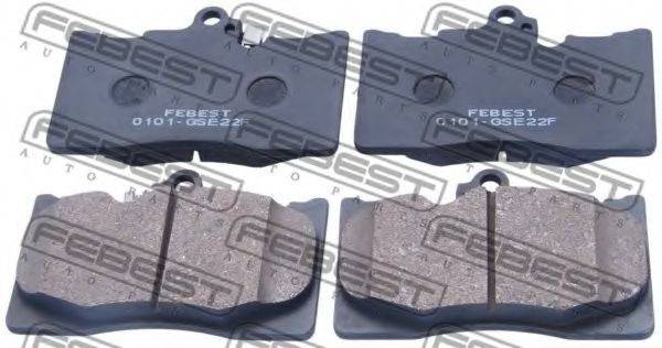 Комплект тормозных колодок, дисковый тормоз FEBEST 0101-GSE22F