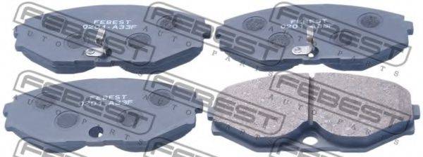 Комплект тормозных колодок, дисковый тормоз FEBEST 0201-A33F