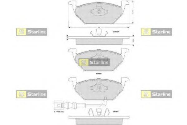 STARLINE BDS003S Комплект тормозных колодок, дисковый тормоз