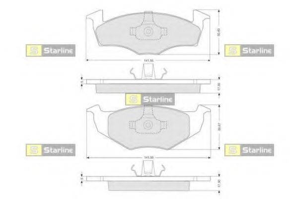 STARLINE BDS006S Комплект тормозных колодок, дисковый тормоз