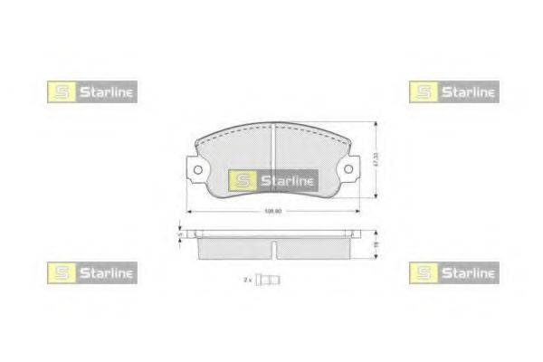 STARLINE BDS026 Комплект тормозных колодок, дисковый тормоз