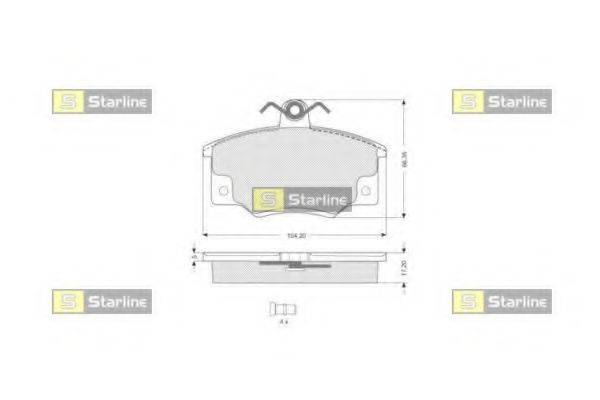 STARLINE BDS029 Комплект тормозных колодок, дисковый тормоз