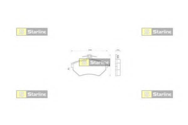 STARLINE BDS062 Комплект гальмівних колодок, дискове гальмо