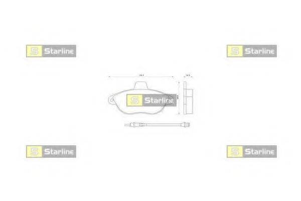 STARLINE BDS082 Комплект тормозных колодок, дисковый тормоз