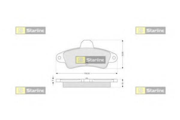 STARLINE BDS111 Комплект тормозных колодок, дисковый тормоз