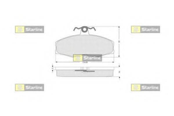 STARLINE BDS135 Комплект тормозных колодок, дисковый тормоз