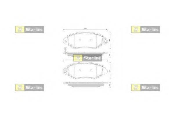 STARLINE BDS244 Комплект тормозных колодок, дисковый тормоз