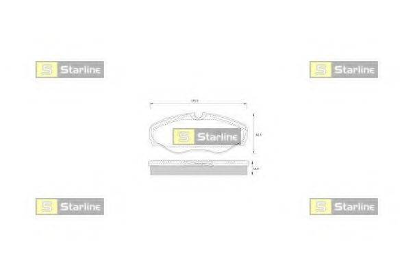 Комплект гальмівних колодок, дискове гальмо STARLINE BD S250