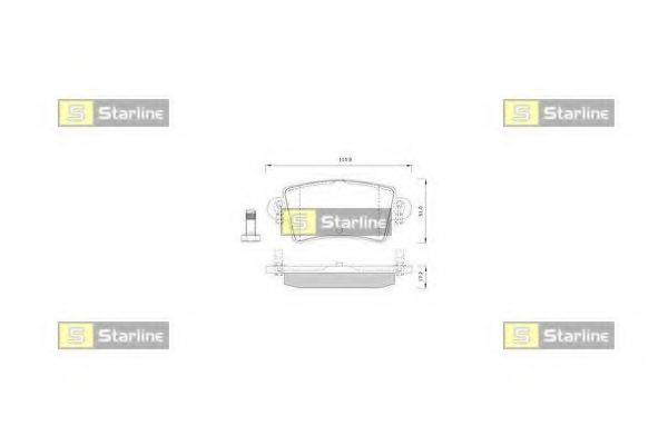 STARLINE BDS251 Комплект тормозных колодок, дисковый тормоз