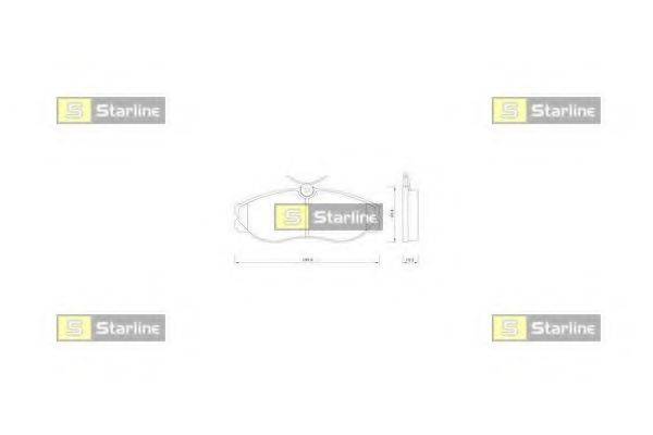 Комплект гальмівних колодок, дискове гальмо STARLINE BD S257