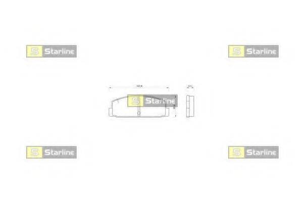 STARLINE BDS262P Комплект тормозных колодок, дисковый тормоз