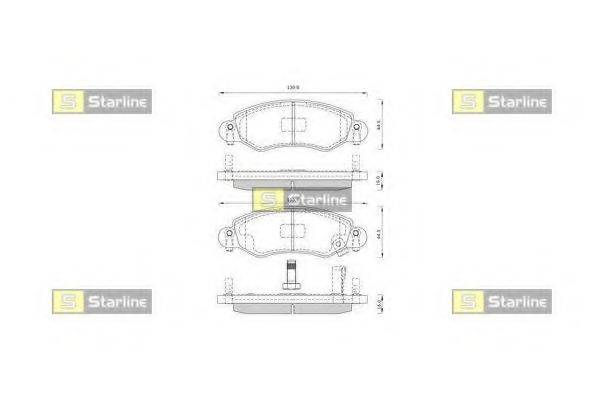 STARLINE BDS263 Комплект тормозных колодок, дисковый тормоз