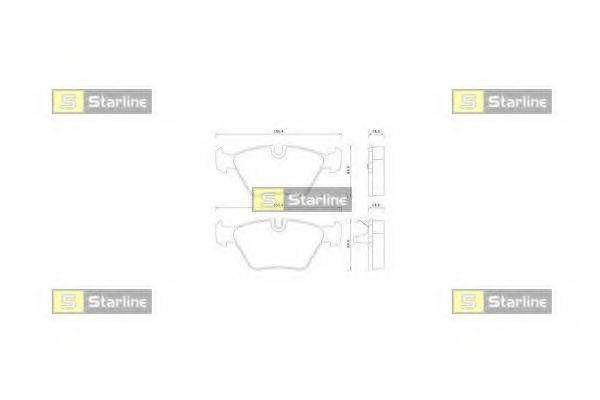 STARLINE BDS359 Комплект тормозных колодок, дисковый тормоз