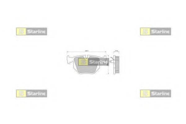 Комплект гальмівних колодок, дискове гальмо STARLINE BD S363