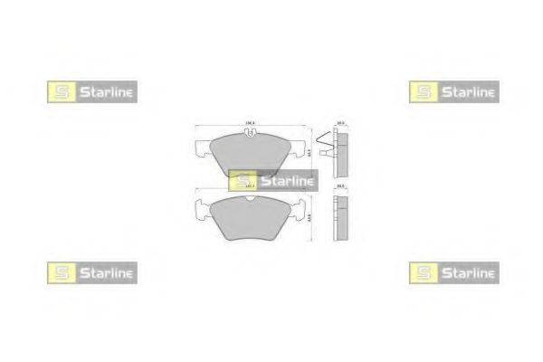 STARLINE BDS367 Комплект тормозных колодок, дисковый тормоз