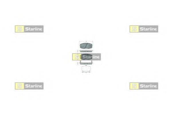 Комплект гальмівних колодок, дискове гальмо STARLINE BD S378