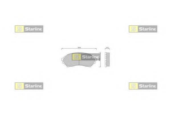 STARLINE BDS421 Комплект тормозных колодок, дисковый тормоз