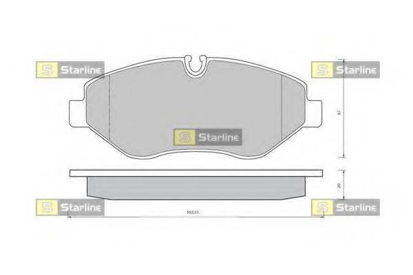 STARLINE BDS426 Комплект тормозных колодок, дисковый тормоз