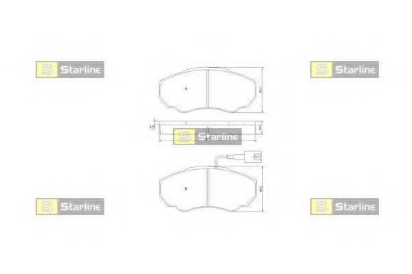 Комплект тормозных колодок, дисковый тормоз STARLINE BD S839P