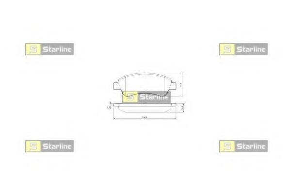 Комплект гальмівних колодок, дискове гальмо STARLINE BD S842P