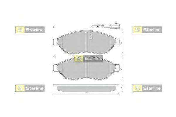 STARLINE BDS847P Комплект тормозных колодок, дисковый тормоз