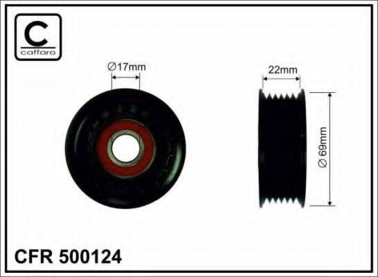 CAFFARO 500124 Паразитный / ведущий ролик, поликлиновой ремень