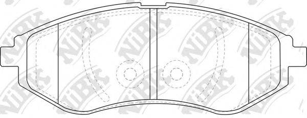 Комплект гальмівних колодок, дискове гальмо NIBK PN0370
