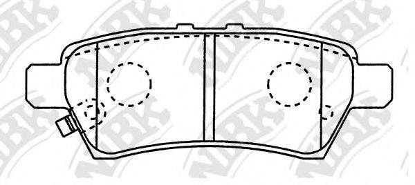 Комплект тормозных колодок, дисковый тормоз NIBK PN0430