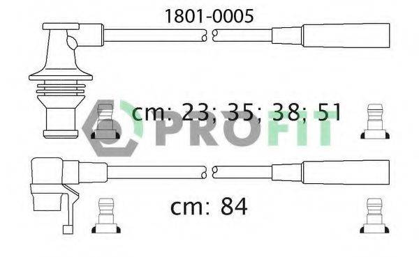 Комплект дротів запалення PROFIT 1801-0005