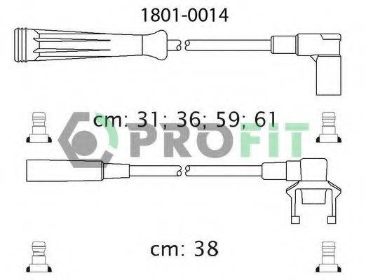 Комплект дротів запалення PROFIT 1801-0014