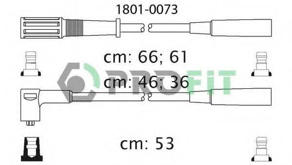 Комплект дротів запалення PROFIT 1801-0073