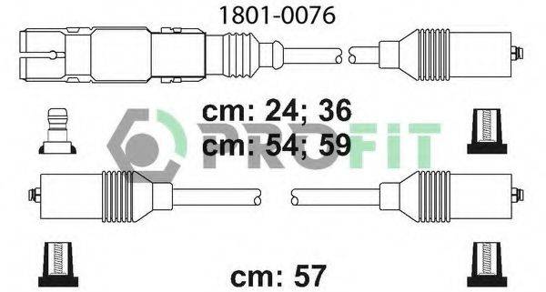 Комплект дротів запалення PROFIT 1801-0076