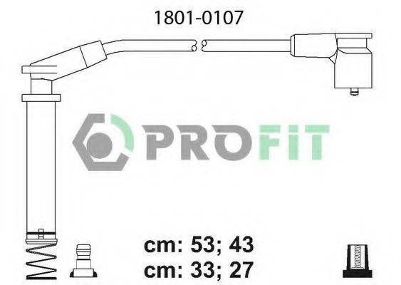 Комплект дротів запалення PROFIT 1801-0107