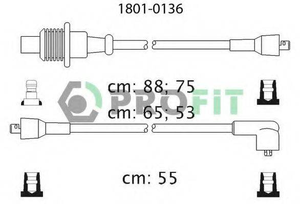 Комплект дротів запалення PROFIT 1801-0136