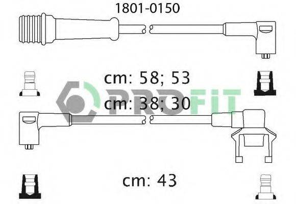 Комплект проводов зажигания PROFIT 1801-0150