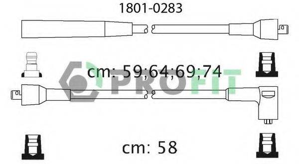 Комплект проводов зажигания PROFIT 1801-0283