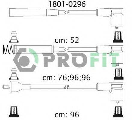 Комплект дротів запалення PROFIT 1801-0296