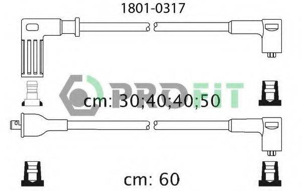 Комплект проводов зажигания PROFIT 1801-0317