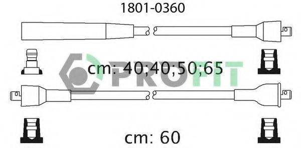 Комплект проводов зажигания PROFIT 1801-0360